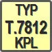 Piktogram - Typ: T.7812 KPL